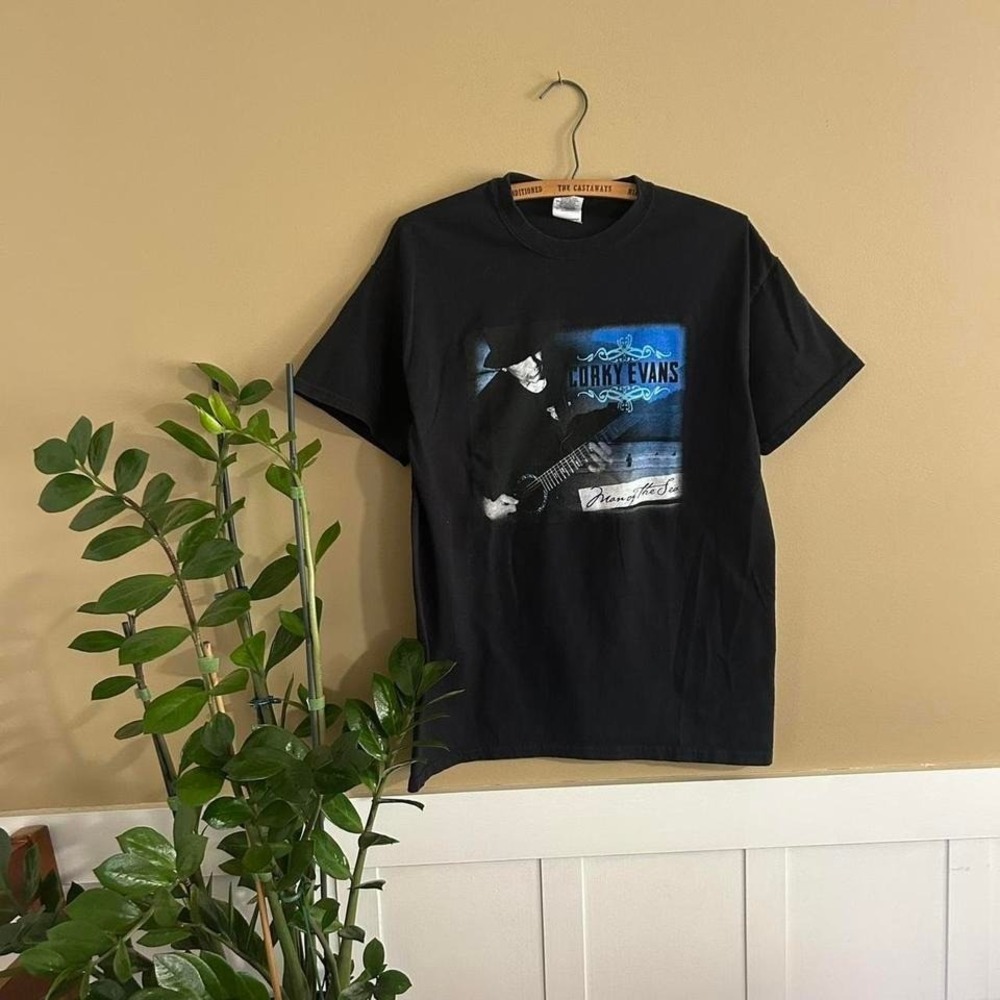 Corky Evans country artisti‎ y2k black and blue tour tee